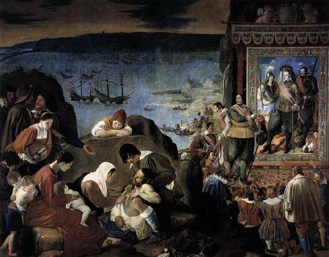 MAINO, Fray Juan Bautista The Recapture of Bahia in 1625 France oil painting art